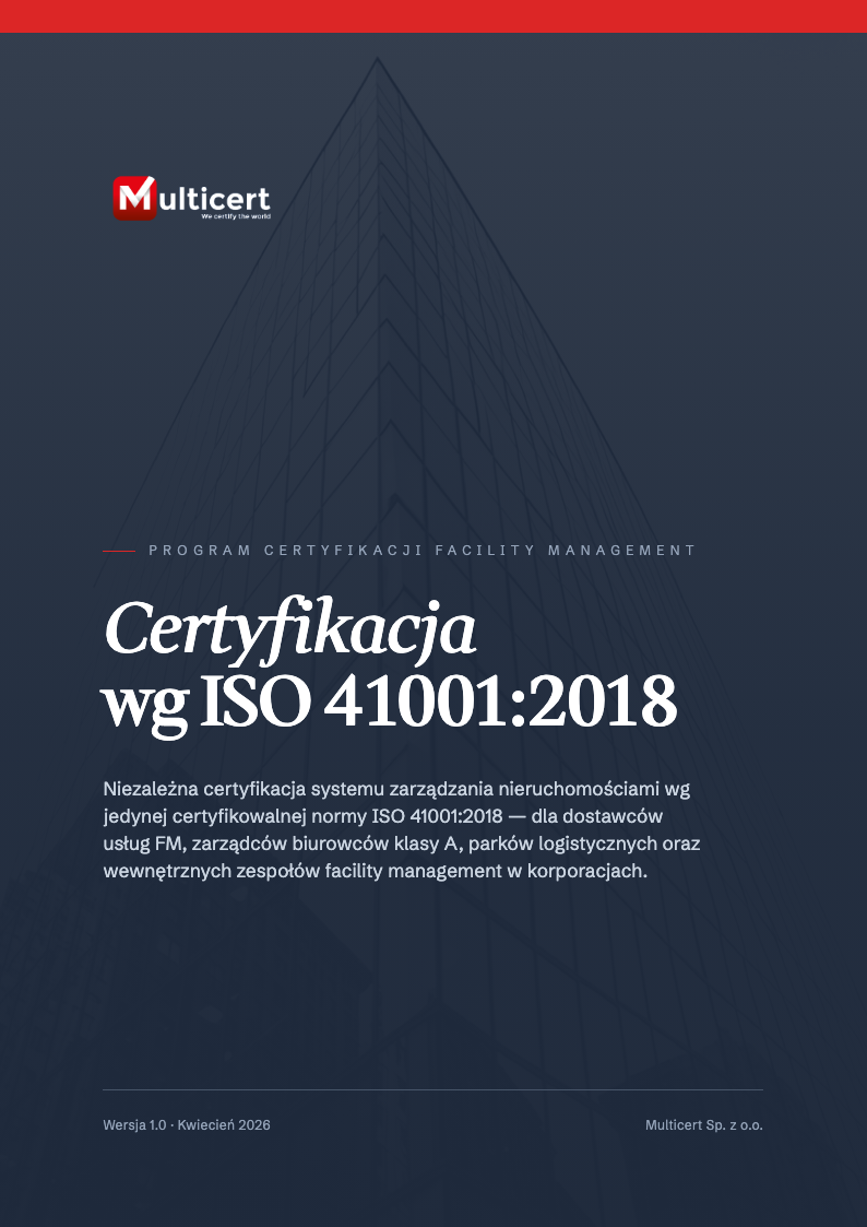 Okładka dokumentu: Program Certyfikacji Facility Management Multicert